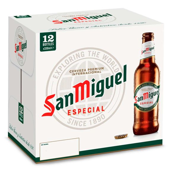 San Miguel Premium Lager Beer Bottles 12 X 330ml